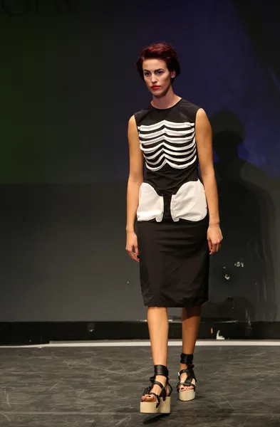 Hess ve moda gardırobu tarihinde vinger tarafından tasarlanan kıyafetleri moda model — Stok fotoğraf