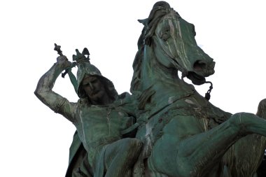 St George Killing the Dragon, sculpture, Zagreb clipart
