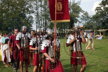 Dionysus festivities in Andautonija, ancient Roman settlement near Zagreb held clipart