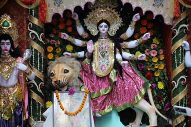 08 Şubat 2014 tarihinde Tanrıça durga. Tanrıça durga hindu bengalis arasında popüler ve coşku ile onun sadık takipçileri tarafından ibadet