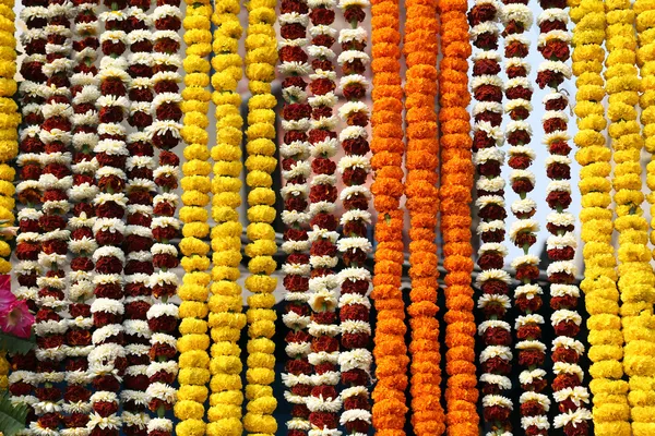 Flower market in Kolkata, West Bengal, India — Stock Photo, Image