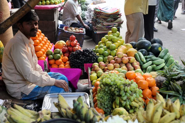 Kolkata fruitmarkt — Stockfoto