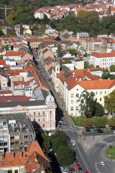 Vue aérienne de Zagreb — Photo