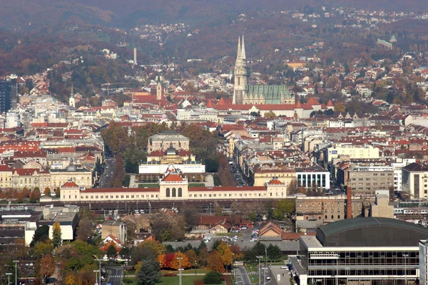 Vista aérea de Zagreb — Fotografia de Stock