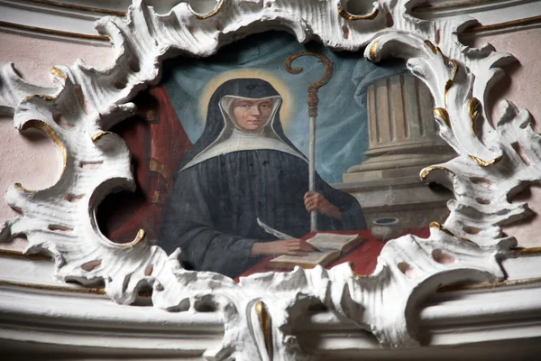 Saint, fresco schilderij — Stockfoto