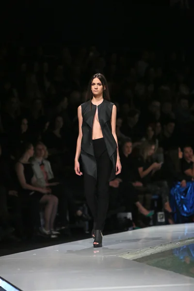 Divat-model, silvio ivkic a "fashion.hr" show által tervezett ruhában — Stock Fotó