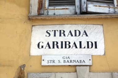 Parma, İtalya. sokak tabelası