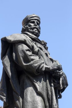 Giuseppe garibaldi bronz heykeli. Parma, İtalya