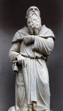 Aziz anthony büyük, sokak heykel, riomaggiore, liguria, İtalya