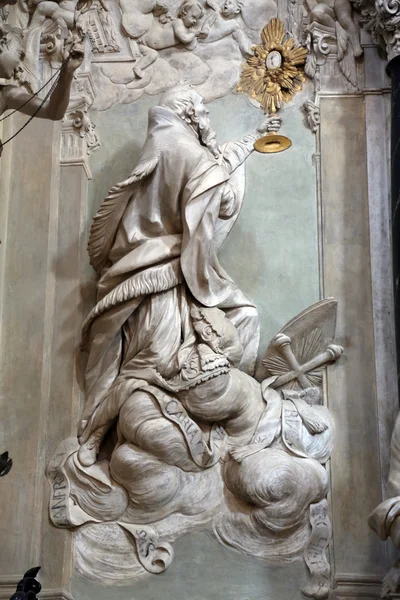 Statua del Santo nella chiesa di San Vitale. Parma. Italia — Foto Stock