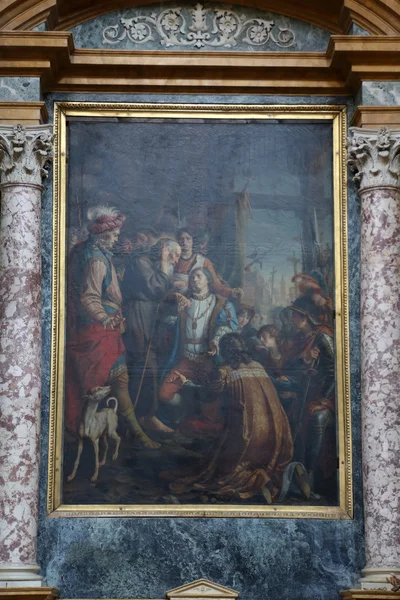 Saint François de Paola et le roi Louis XI — Photo