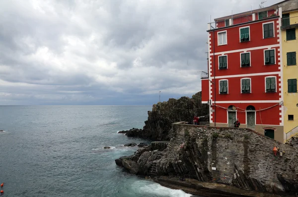 Riomaggiore, one of the Cinque Terre villages, Italy — Stock Photo, Image