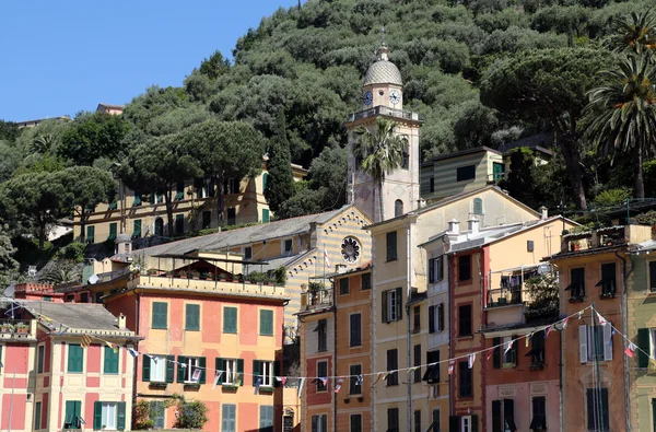 Portofino Köyü ligurian kıyısında, İtalya — Stok fotoğraf