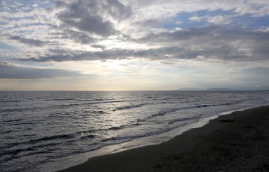 günbatımı viareggio, Toskana, İtalya