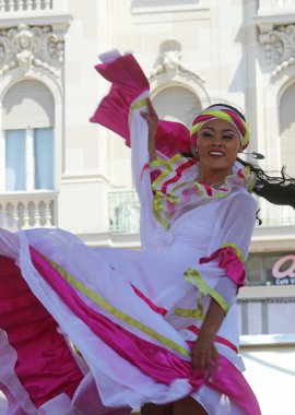 santiago de cali, Kolombiya Merkezi Zagreb, Hırvatistan-Temmuz 48 Uluslararası Folklor Festivali sırasında halk grupları Kolombiya folklor Vakfı üyeleri 16,2014