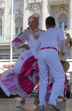 santiago de cali, Kolombiya Merkezi Zagreb, Hırvatistan-Temmuz 48 Uluslararası Folklor Festivali sırasında halk grupları Kolombiya folklor Vakfı üyeleri 16,2014