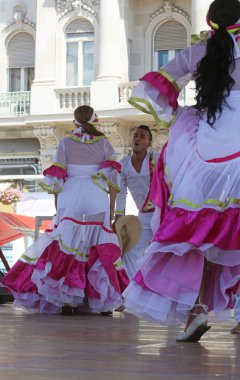 santiago de cali, Kolombiya Merkezi Zagreb, Hırvatistan-Temmuz 48 Uluslararası Folklor Festivali sırasında halk grupları Kolombiya folklor Vakfı üyeleri 16,2014