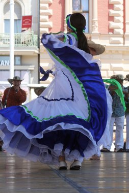 santiago de cali, Kolombiya Merkezi Zagreb, Hırvatistan-Temmuz 48 Uluslararası Folklor Festivali sırasında halk grupları Kolombiya folklor Vakfı üyeleri 16,2014