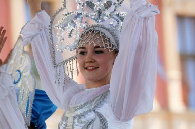 Grup üyeleri halk Moskova, Rusya 48 Uluslararası Folklor Festivali Merkezi Zagreb, Hırvatistan