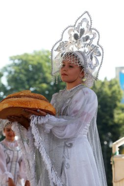Grup üyeleri halk Moskova, Rusya 48 Uluslararası Folklor Festivali Merkezi Zagreb, Hırvatistan
