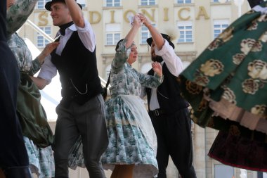 salgotarjan, Macaristan Merkez Zagrep, Hırvatistan 19 Temmuz 2014 tarihinde 48 Uluslararası Folklor Festivali sırasında gelen halk grupları nograd üyeleri