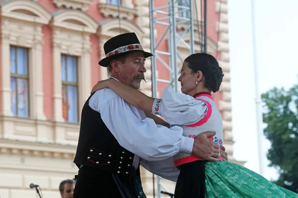 salgotarjan, Macaristan Merkez Zagrep, Hırvatistan 19 Temmuz 2014 tarihinde 48 Uluslararası Folklor Festivali sırasında gelen halk grupları nograd üyeleri