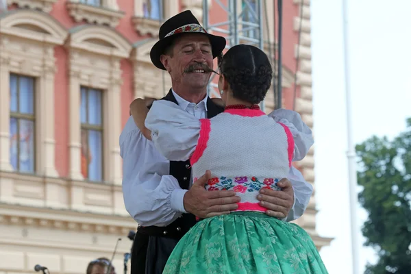 salgotarjan, Macaristan Merkez Zagrep, Hırvatistan 19 Temmuz 2014 tarihinde 48 Uluslararası Folklor Festivali sırasında gelen halk grupları nograd üyeleri