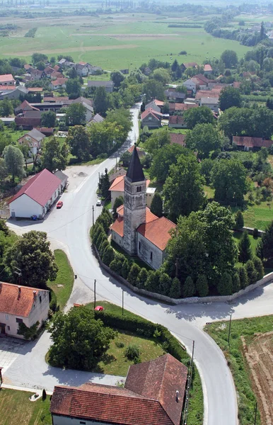 Iglesia Virgen Las Nieves Volavje Croacia — Foto de Stock