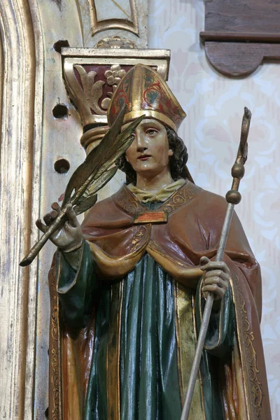 Saint Blaise Staty Saint Anthony Padua Altare Kyrkan Saint Barbara — Stockfoto