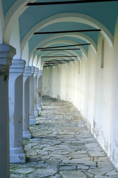 Arcadas Torno Igreja Paroquial Visitação Virgem Maria Vinagora Croácia — Fotografia de Stock