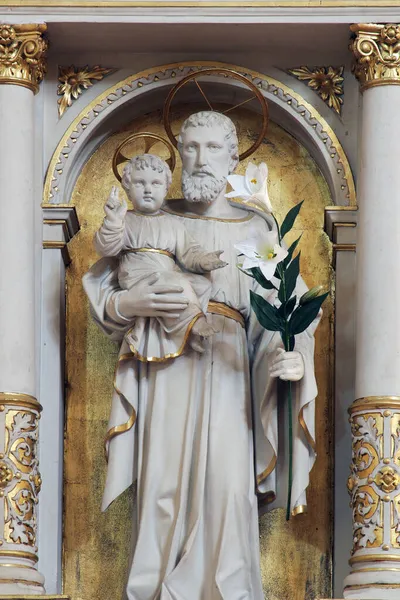 São José Altar Catedral Santa Teresa Ávila Bjelovar Croácia — Fotografia de Stock