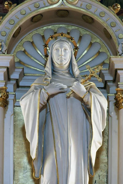 Święta Teresa Avila Ołtarz Główny Katedrze Teresy Avila Bjelovar Chorwacja — Zdjęcie stockowe