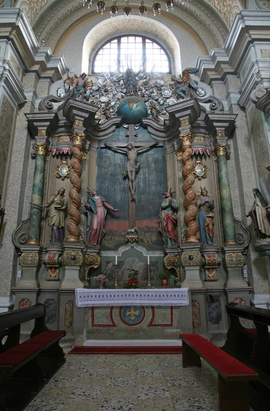 Altar Det Heliga Korset Franciscan Church Peter Cernik Kroatien — Stockfoto