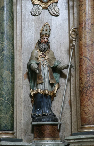 São Valentim Estátua Altar Santo Antônio Pádua Igreja Franciscana São — Fotografia de Stock