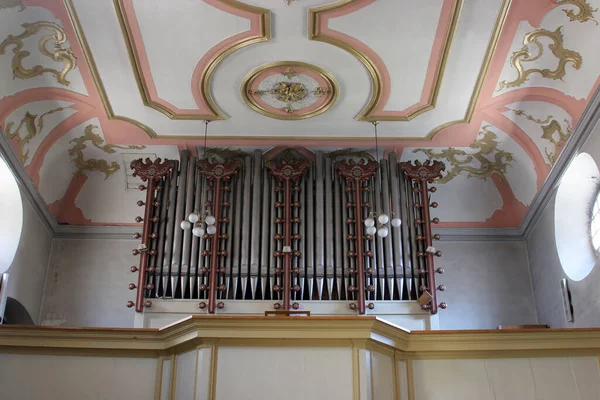 Orgel Parochiekerk Van Onze Lieve Vrouw Buiten Stad Sibenik Kroatië — Stockfoto