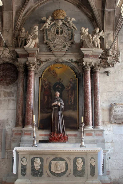 São Nicolau Tavelic Altar Catedral São Tiago Sibenik Croácia — Fotografia de Stock