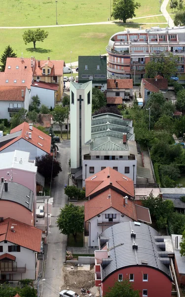 スパンコ ザグレブ クロアチアの悲しみの聖母教会 — ストック写真