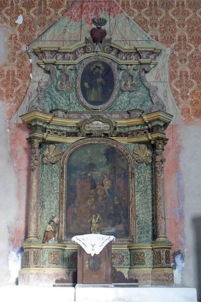 Altar Nativity Church Saints Nicholas Vitus Zazina Croatia — Stock fotografie