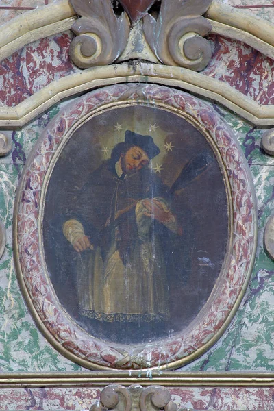 Άγιος Ιωάννης Του Νεπομούκ Βωμός Της Γέννησης Στην Εκκλησία Των — Φωτογραφία Αρχείου