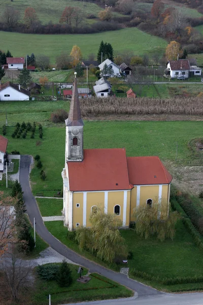 Church Saints Nicholas Vitus Zazina Horvátország — Stock Fotó