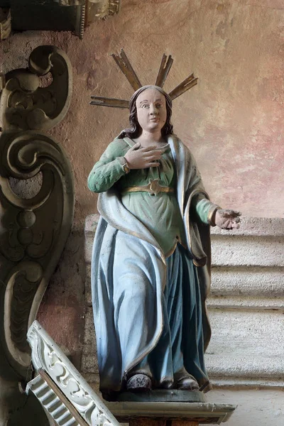 Statue Saint Sur Autel Des Trois Rois Dans Église Notre — Photo