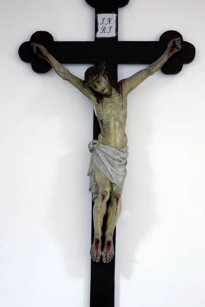 Хрест Церкві Успіння Богородиці Бродско Виногорє Хорватія — стокове фото