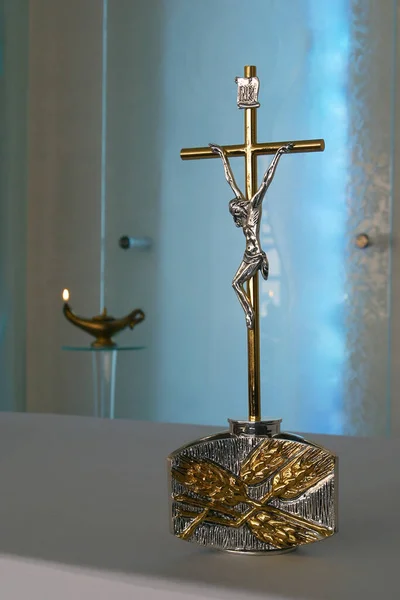 Croix Dans Chapelle Monastère Communauté Des Sœurs Franciscaines Immaculée Sibenik — Photo