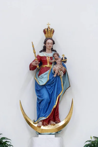 María Reina Del Cielo Estatua Iglesia Parroquial San Pablo Retkovec — Foto de Stock