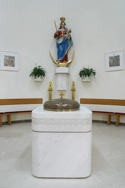 Baptismal Font Parish Church Paul Retkovec Zagreb Croatia — Stock Photo, Image