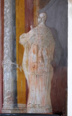 Aziz Barbara, Hırvatistan 'ın Sesvete kentindeki Azizler Kilisesi' nde İskenderiyeli Aziz Catherine 'in sunağı