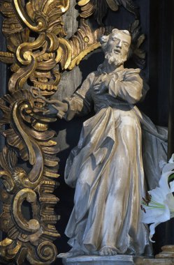 Aziz Peter, Hırvatistan 'ın başkenti Zagreb' deki Kamenita Vrata (Taş Kapı) Kilisesi 'nde heykel