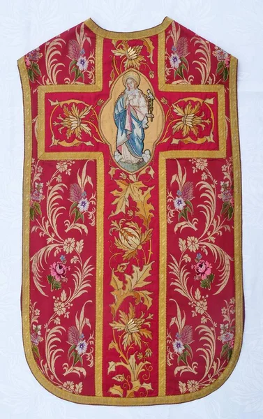 Oro Ricamato Chasubles Chiesa — Foto Stock