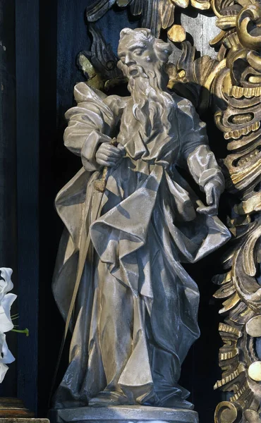 Paul Statue Kapellet Til Vår Frue Kamenita Vrata Steinporten Zagreb – stockfoto