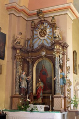 Aziz Barbara sunağı Hırvatistan 'ın Gornja Jelenska kentindeki Aziz Yahya Kilisesi' nde